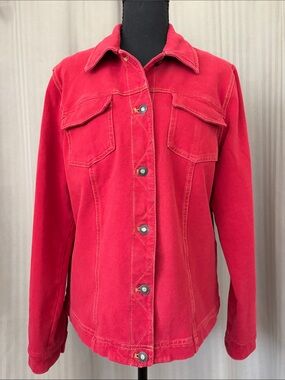 Coldwater Creek Bright Red Women's Jean Jacket